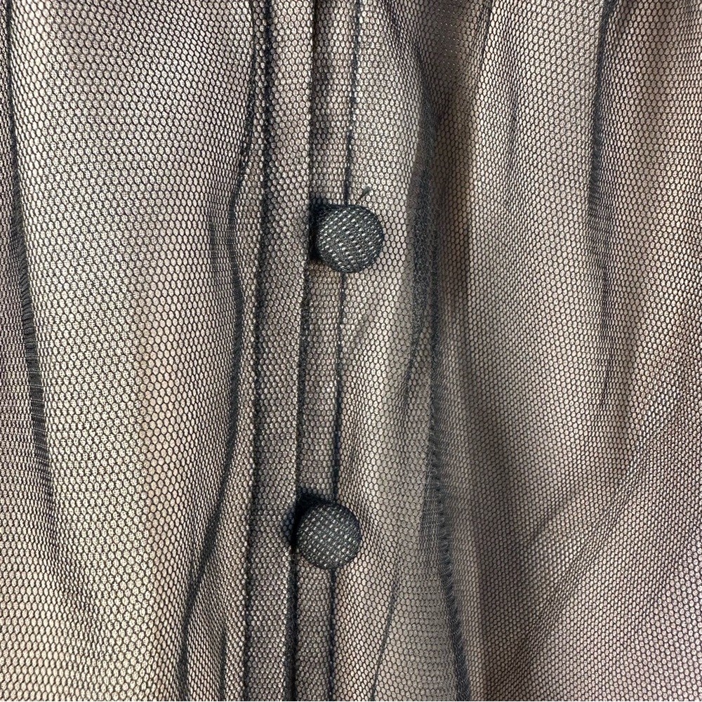 Anthropologie Layered Tulle Puff-Sleeve Lace Blouse. Size Large - Picture 10 of 11
